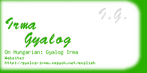 irma gyalog business card